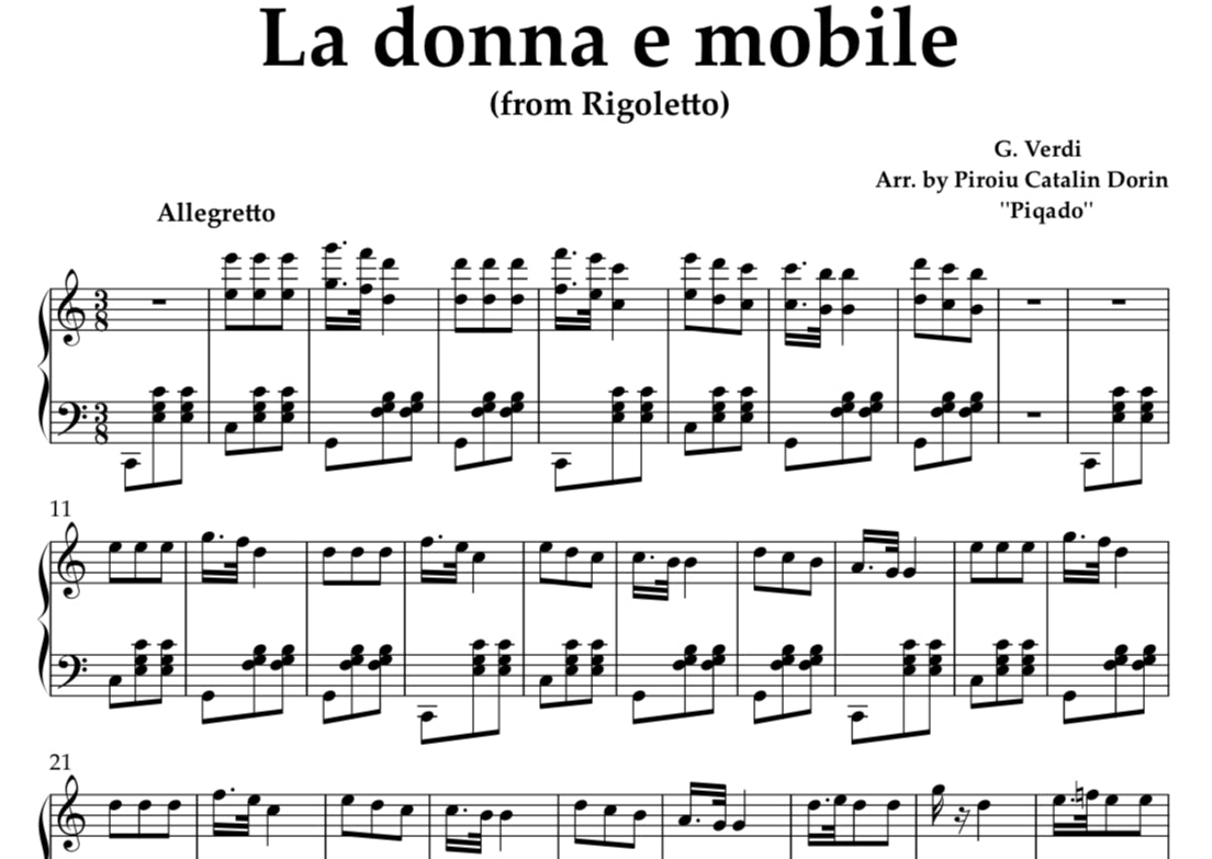 La donna e mobile - G. Verdi