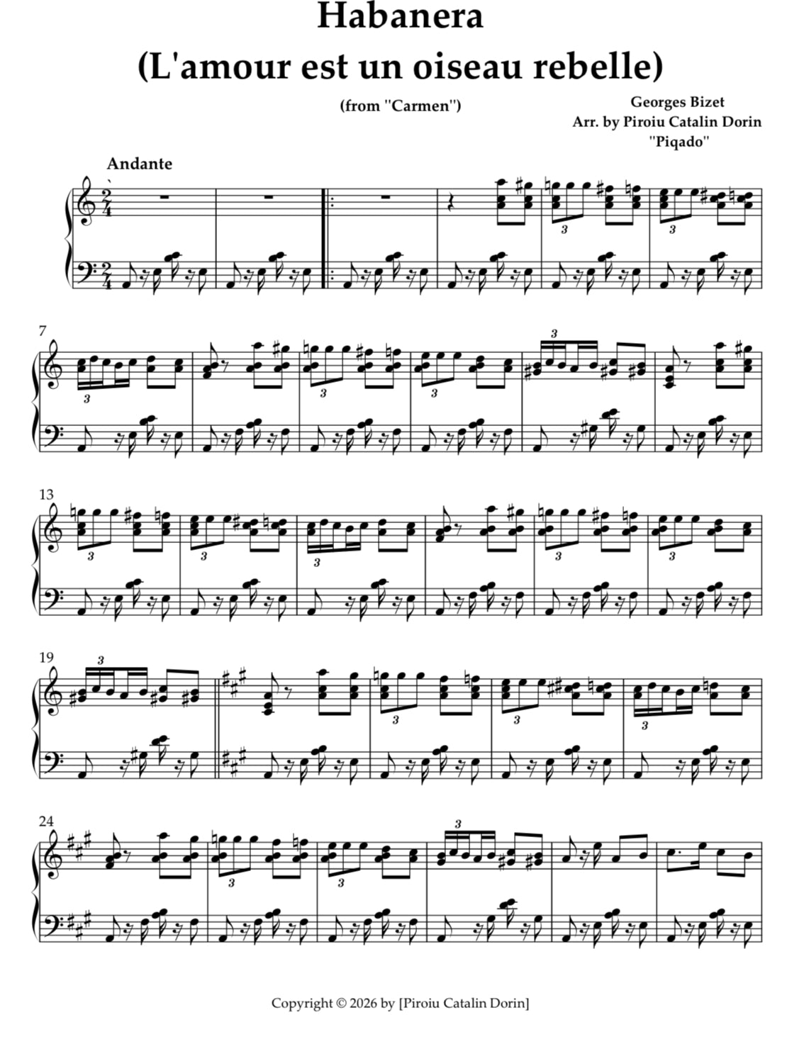 Habanera from Carmen - G. Bizet