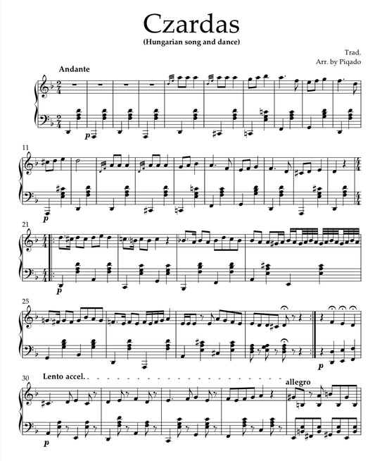 Czardas (Hungarian song and dance) - Trad.